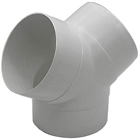 Kair Equal Y Piece 100mm - 4 inch Ducting Splitter | Fits inside Kair 100mm Round Pipe or 102mm Flexible Hose, For dryer vents and cooker hoods and extractor fans