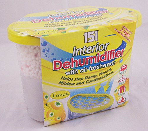 Interior Dehumidifier With Air Freshener - Lemon Scented - Helps Stop Damp