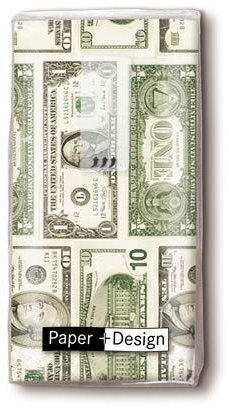 Paper+Design Taschentücher DOLLAR / 10Stück
