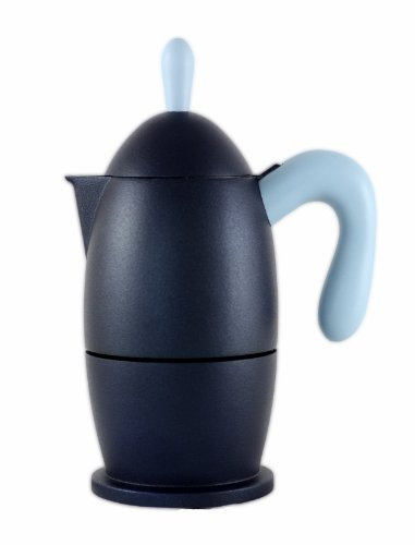 Guzzini Za - Caffettiera per 1 tazza, in acrilico, 0,1 x 0,1 x 0,1 cm, colore: Blu metallizzato