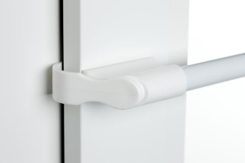 CG-Sonnenschutz Klemmstange weiß Ø 10/12mm 50-75cm für Fenster für Scheibengardinen, Spannvitrage, Vitragestange für Fenster