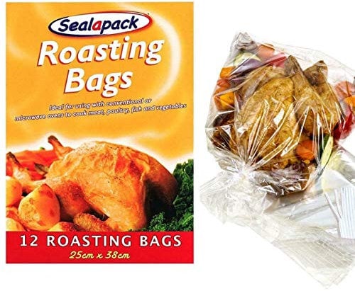 Kitchen Lot de 24 sacs à rôtir Sealapack pour cuisson au four de viande, poulet, dinde 25 x 38 cm