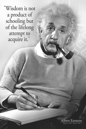 Albert Einstein - Wisdom Quote - Plakat Druck Poster Prints - Grösse 61x91,5 cm