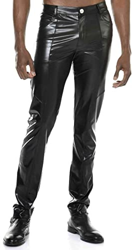 JOSS Wetlook Herren Party Hose (XS, Schwarz)