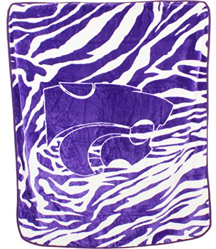 College Covers Kansas State Wildcats Raschel Throw Blanket, 60 in by 50 in