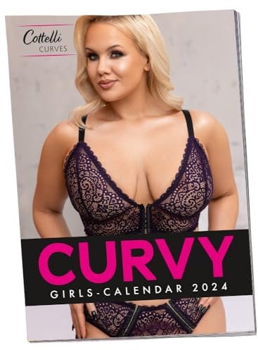 ORION Erotikkalender Curvy 2024 - erotischer A3-Wandkalender für Männer, Erotik-Motive mit kurvigen Dessous-Girls, auf 12 Kalender-Seiten