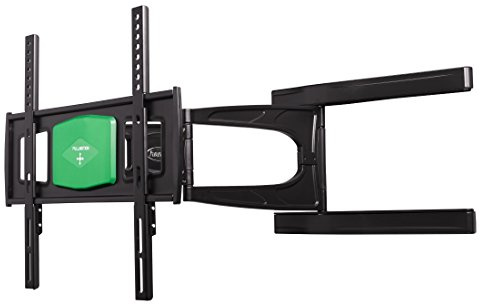 Hama 108749 Full Motion TV wall bracket (tiltable, swivelling, for televisions from 32 to 56 inches, incl. Fischer plugs, VESA up to 400x400, max. 25 kg) black
