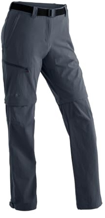Maier Sports Nata, Women's hiking trousers, Water-repellent outdoor trousers for trekking and hiking, Handy T-zip-off function, PFC-free, mSTRETCH pro 4 & dryprotec