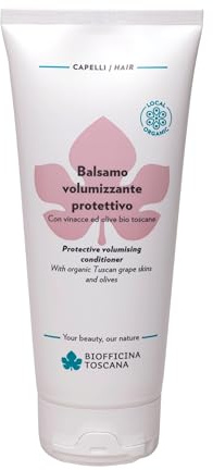 Biofficina Toscana Volumizing Antioxidant Hair Conditioner Entwirrt, Pflegt und Schützt Das Haar, Ohne Es Zu Beschweren. Natürlich, Bio, Vegan (1x250 ml)