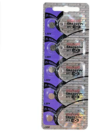5 Watch Batteries 377 Maxell SR626SW