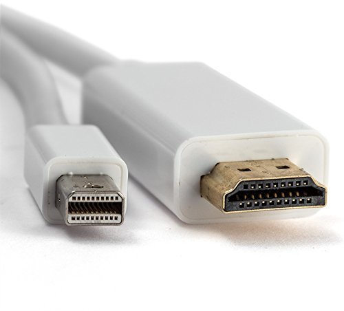 Mini DisplayPort a HDMI Compatible con MacBook, MacBook Pro 13 15 17, MacBook Air iMac Mac Mini Mac Pro, Microsoft Surface Pro 2 3 4, ThinkPad X1, DELL XPS 12 MLK 13 9333 14 15 17 (1.8)