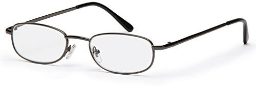 Filtral leichte Lesebrille für Damen & Herren/Schmale ovale Lesehilfe aus Metall in anthrazit/Dpt. +1,50 F4518174