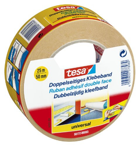 tesa® 56172-03-01 Doppelseitiges Klebeband, universal 25m:50mm