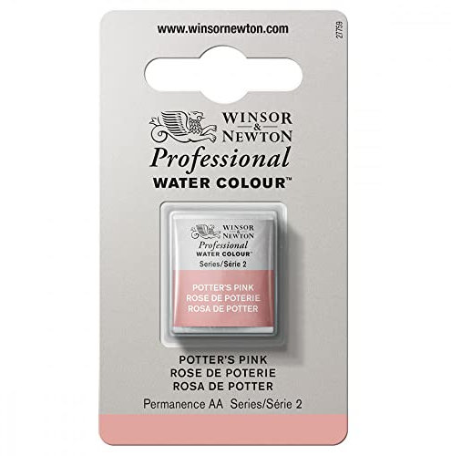 Winsor & Newton Aquarelle Professionnel - Peinture Aquarelle, Haute Luminosité, Résistante à la Lumière, Qualité Archive, Demi Godet, Couleur Rose poterie