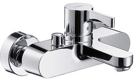 hansgrohe Metris S Aufputz (Einhebel Wannenarmatur, für 2 Funktionen) Chrom