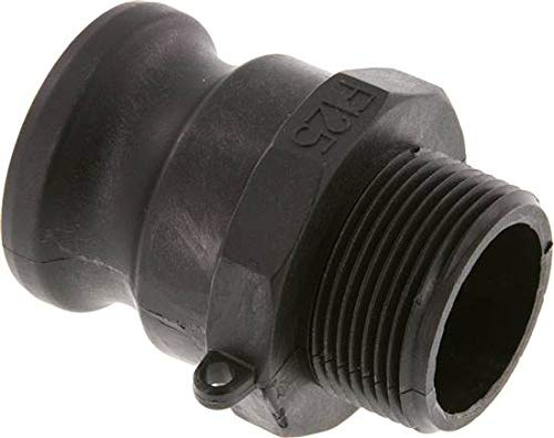 Kamlock-Stecker (F) R 1-1/4(AG), Polypropylen Werkstoff:Polypropylen* Gewinde:R 1-1/4 PN:6bar