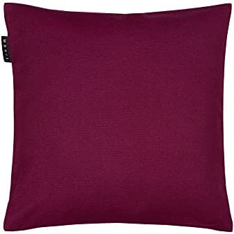 LINUM Annabell Elegant Kissenhülle 40x40 cm, 100% Baumwolle, Maschinenwaschbar, Burgunderrot