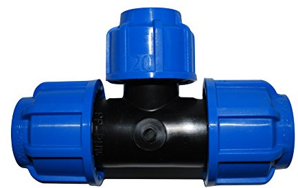 Boutté – Té plastique réduit D32-25-32 – Raccord en T pour tuyau polyéthylène