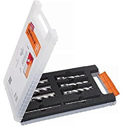 FEIN Zubehörset Best of Kernbohrer HSS 3/4 in Weldon -6 Kernbohrern Ø 12, 14, 16, 18, 20 und 22 mm (Schnitttiefe 50 mm) sowie 2 Zentrierstifte (100 mm) im Kunststoff-Koffer.