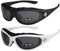 X-CRUZE 2er Pack Choppers 911 Sonnenbrillen Motorradbrille Sportbrille Radbrille - 1x Modell 01 (schwarz/schwarz getönt) und 1x Modell 08 (weiß/schwarz getönt) - Modell 01 + 08 -