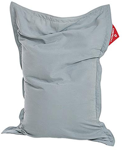 QSack Kindersitzsack Indy, mit Sitzsack Innenhülle, schadstoffgeprüfte EPS Toxproof Mikroperlen, 100x140 cm Sitzsack für Kinder, Neu (blaugrau)