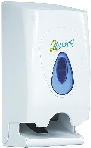 2Work Twin Toilet Roll Dispenser White CPD43612