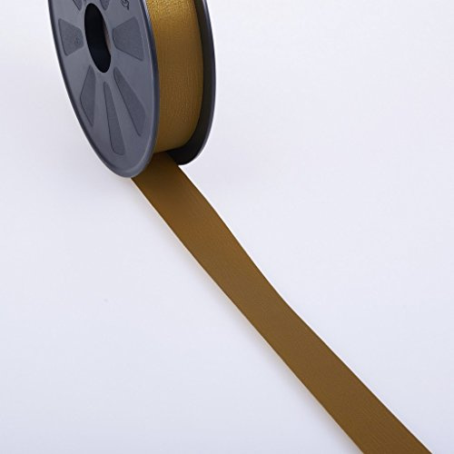 Deko und Band Wetterfestes Polyband mit Holzmaserung - Ocker - 25 mm - 91 m Rolle - 60