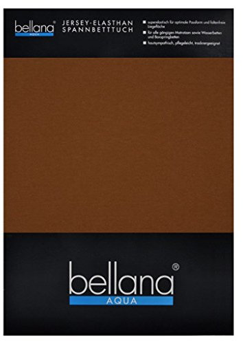 bellana® Aqua Jersey Multifunktions-Spannbettlaken für Wasserbetten in Normal- und Übergrößen, 140-160x200-220 cm in Marone