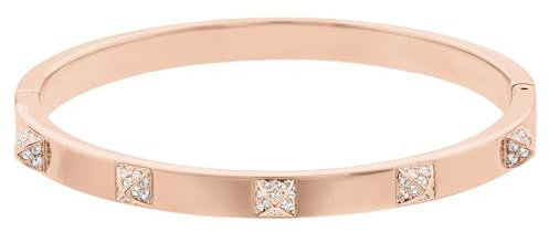 Swarovski Bracelet-jonc Tactic, blanc, plaqué or rose