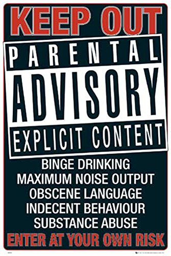 empireposter - Parental Advisory - Keep Out - Größe (cm), ca. 61x91,5 - Poster, NEU - Text in Englisch