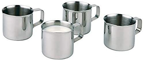 APS Milchkännchen 4er-Set, kleine Kännchen für Kaffeesahne/Milch, Sahnegießer, Inhalt à 25 ml, Edelstahl