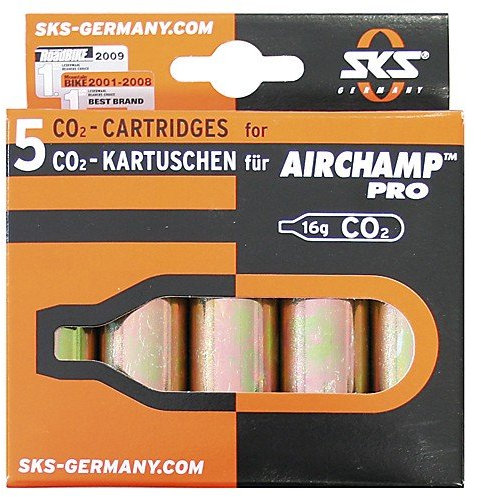 SKS Luftdruck-Ersatzkartuschen für Pumpe Airchamp 5 Stk