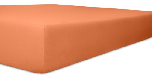Kneer Spannbettlaken, Baumwoll-Mischgewebe, Terracotta, 90 cm x 190 cm