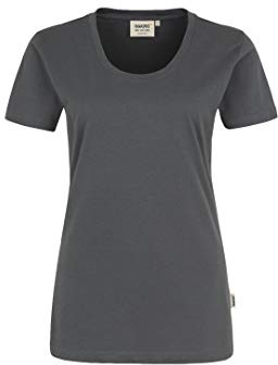 HAKRO Damen T-Shirt „Classic“ - 127 - graphite - Größe: 3XL