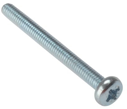 ForgeFix Machine Screws Pan Head | M5 x 30mm | Zinc Plated | Bag 25