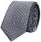 Fabio Farini - Herren Krawatte in 6cm/8cm Breite - Eleganter Schmaler Schlips für jeden Anlass - 6cm Grau mit Weißen Punkten