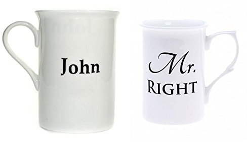 Personalised Bone China MR Right Mug, Cup, Beaker- Hand Decorated- Personalised with Any Name.