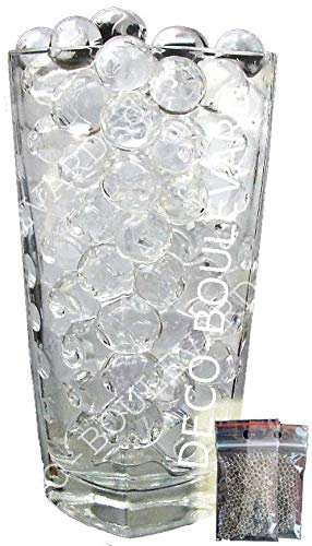 Deco-Boulevard 5 Tüten TRANSPARENT klare einfarbige Wasserperlen Gelperlen (Mini 0.8-1.2 cm)