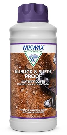 Nikwax Nubuck & Suede Proof (Waterproofer for boots) 1L - Nubuck Protector for Shoes, Boots & Suede Accessories