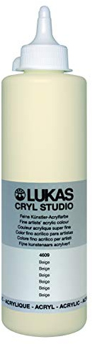 Lukas Cryl Studio 500ml Premium Quality Acrylic Paint - Beige