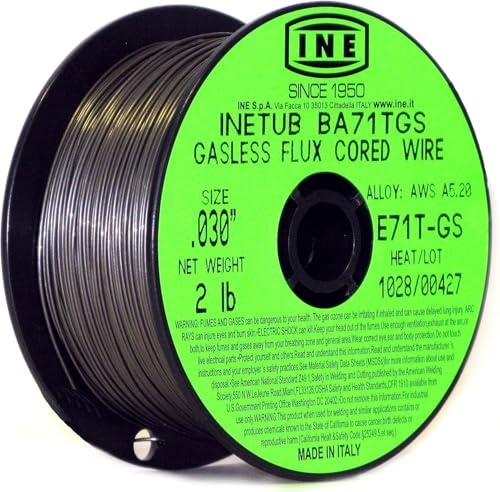 INETUB BA71TGS .030-Inch on 2-Pound Spool Carbon Steel Gasless Flux Cored Welding Wire by INE USA Since 1950