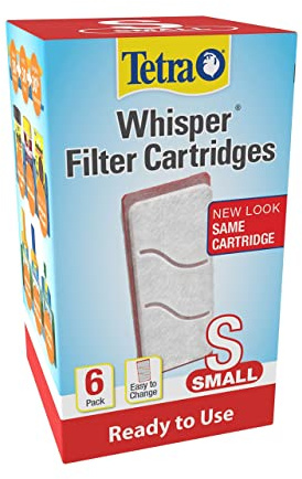 Tetra Whisper Small Filter Cartridges for Aquariums, 6 Count, Ready to Use, Fits Tetra Whisper Filters for Fish Tanks 1 - 4 Gal