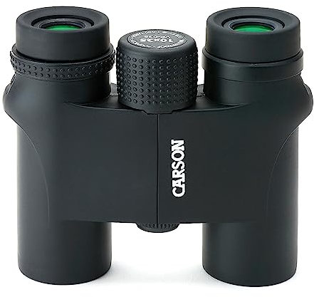 Carson 10x25 Standard Fernglas der Baureihe VP – absolut wasserdicht und unempfindlich gegen Beschlagen, 10x25mm Compact-Size