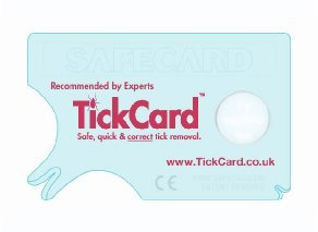 El removedor de garrapatas de TickCard cabe en tu cartera