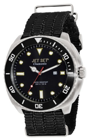 Jet Set Herren-Armbanduhr Chamonix Analog Quarz Schwarz J27703-267