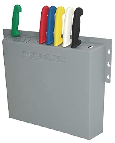 TableCraft PKR-1 Plastic Knife Rack 15x16x3 - Space-Saving Compact Knife Storage, Easy Access, Wall or Counter Mountable, Durable Polystyrene Block, Wipe Clean, Wall Fixings Not Included