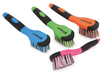 Shires EZI-GROOM Grip BUCKET BRUSH (Lime)