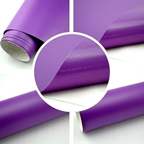 TipTopCarbon 6,57€/m² Autofolie Matt Lila 30m x 1,52m Auto Folie selbstklebend mit Luftkanälen 3D Flex