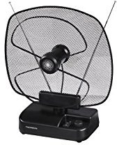 Hama 00131922 Antenne (UHF, VHF, DVB-T, DVB-T2, 1,8 m, 230 V AC/50 Hz, Schwarz)
