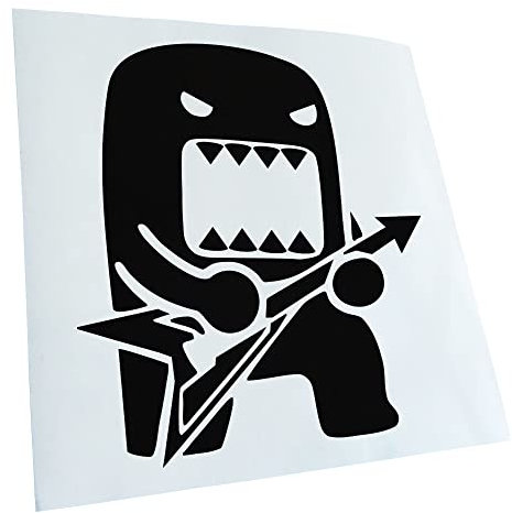 - Autoaufkleber - Rock Domo mit Gitarre Aufkleber für Auto, Laptop, Fahrrad, LKW, Motorrad mehrfarbig JDM Decal Racing